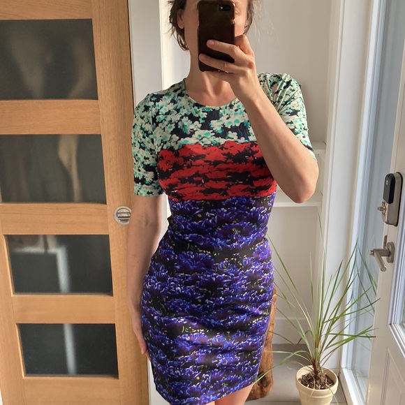 MARY KATRANTZOU silk Y2K digital floral dress, size XS - Picture 12 of 12